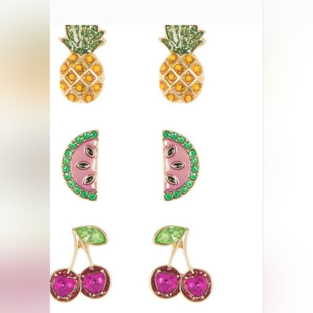 ✨️SUGAR FIX "Fruit Bowl" Your Main Squeeze Dangle Drop Earrings" (Gold)✨️ - Picture 4 of 4